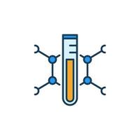 Chemical Compound and Test-Tube vector Science colored icon