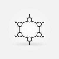 Biochemistry Chemical Formula Structure vector concept line icon
