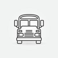 School Bus line icon. Schoolbus vector outline symbol