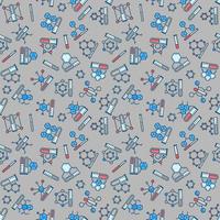 Chemical Compound with Laboratory Test Tube vector Science creative Pattern