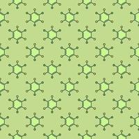 Molecular Structure vector Chemical concept Green Seamless Pattern