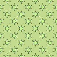 Molecular Structure vector Chemical concept Green Seamless Pattern