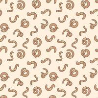 Brown Earthworms vector concept modern seamless pattern