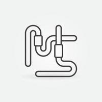 Worms vector concept geometric minimal line icon or symbol