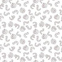 Rainworms vector line seamless background. Pattern with Worms