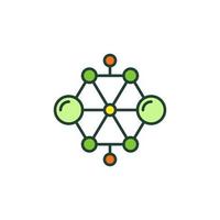 fórmula química o concepto de vector de estructura molecular icono de color