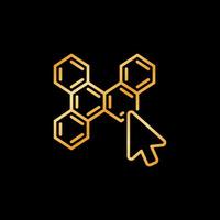 Cursor on Chemistry Molecule vector concept colored icon