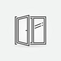 Vector Open Window outline concept minimal icon or sign