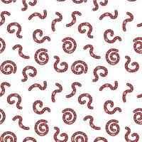 Abstract vector seamless pattern or background with Red Worms