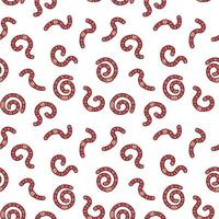 Abstract vector seamless pattern or background with Red Worms