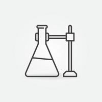 Lab Flask vector concept thin line icon or sign