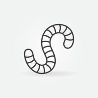 Worm vector concept icon or sign in linear style