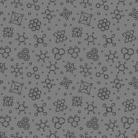 Abstract Chemistry Molecules vector Science outline Seamless Pattern