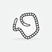 Helminth Tapeworm vector thin line Segmented Worm concept icon