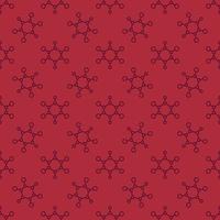 Chemical Formula vector red thin line Geometric Seamless Pattern