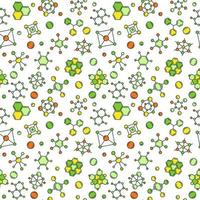 Chemical Formula and Molecule vector colored Seamless Pattern