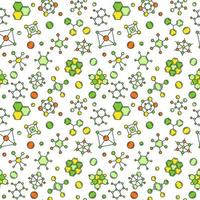 fórmula química y molécula vector patrón de color sin costuras