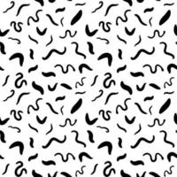 Parasitic Worms vector seamless background - Helminth Pattern