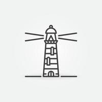 Lighthouse Building vector concept thin line icon or logo