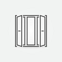 Vector Opened Window concept icon in thin line style