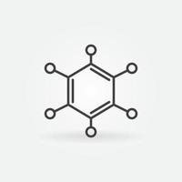 Chemical Formula Structure vector Biochemistry concept line minimal icon