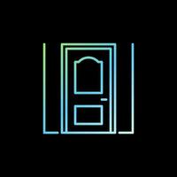 Close Exterior Door vector outline concept colorful icon