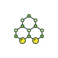 Vector abstract Chemical Compound modern colored icon or sign