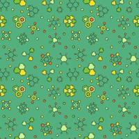 Chemical Molecules vector Chemistry Creative Seamless Pattern