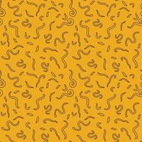 Parasitic Worms or Helminths vector outline seamless Pattern