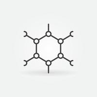 Vector concept Chemistry Molecular Structure line icon or symbol