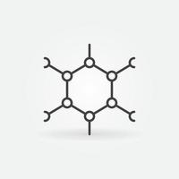 Vector concept Chemistry Molecular Structure line icon or symbol