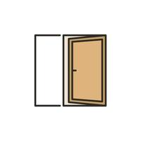 Opened Door vector concept colored icon or sign