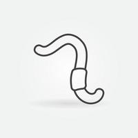 Rainworm or Earthworm vector concept icon in outline style