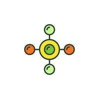 Abstract Chemistry Molecule vector concept simple colored icon