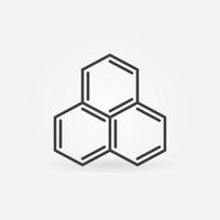 icono de línea de concepto de vector de estructura de fórmula química hexagonal