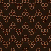 Abstract Hexagonal Chemistry Molecule vector Seamless Pattern