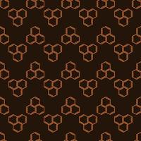 Abstract Hexagonal Chemistry Molecule vector Seamless Pattern