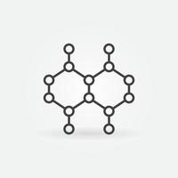 Vector Chemical Compound line icon - Scientific Research outline sign