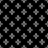 Chemistry Atom vector dark line seamless background - Physics Pattern