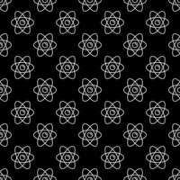 Chemistry Atom vector dark line seamless background - Physics Pattern