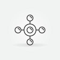 Abstract Molecule vector Chemistry concept outline simple icon