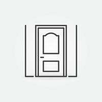 Close Exterior Door vector thin line concept icon