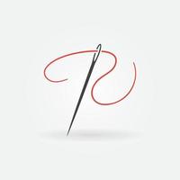 Sewing Needle vector Needlework and Tailoring concept icon or sign