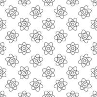 Atom Seamless Pattern vector physics and Chemistry concept line background