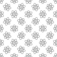 Atom Seamless Pattern vector physics and Chemistry concept line background