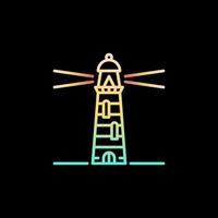 Lighthouse Building vector concept colorful outline icon