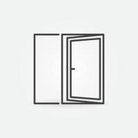 Opened Door vector concept icon in outline style