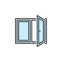 Opened Window vector concept colored simple icon