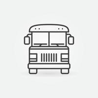 School Bus vector concept icon or sign in line style