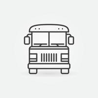 School Bus vector concept icon or sign in line style